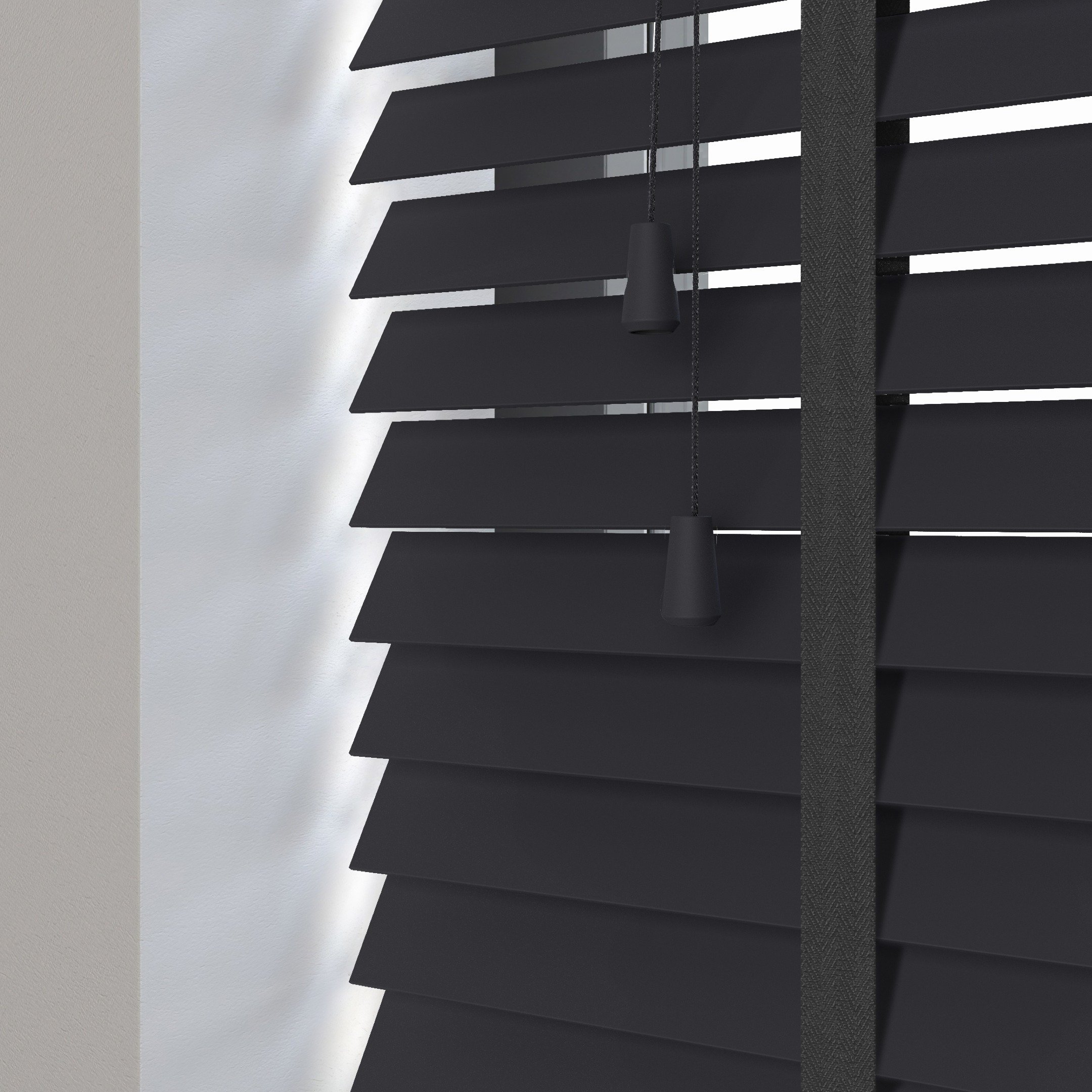 Decora Sunwood PVC jaloezie met ladderband - zwart