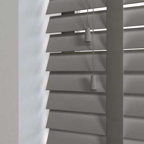 Timberlux bamboe jaloezie met ladderband - Donker Grijs gemaakt van Bamboe in de kleur Grijs/Zilver