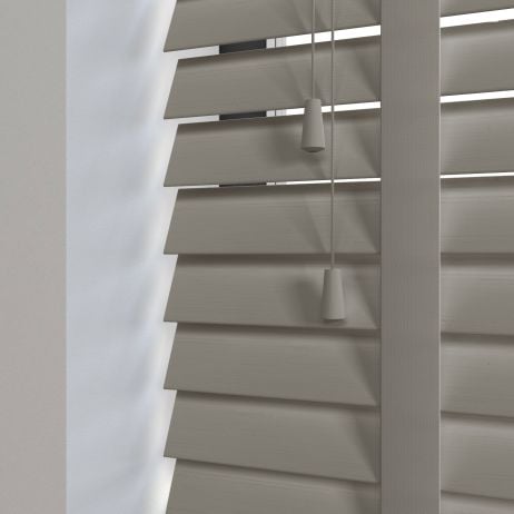 Timberlux bamboe jaloezie met ladderband - Licht Grijs gemaakt van Bamboe in de kleur Grijs/Zilver