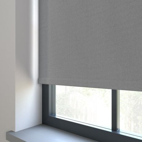 Rolgordijn - Bella donkergrijs gemaakt van Polyester in de kleur Grijs/Zilver