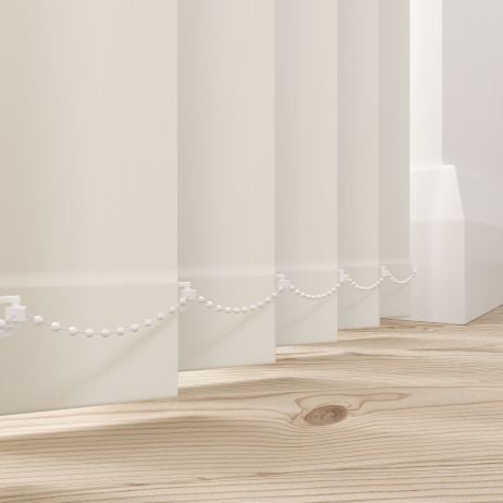 Verticale lamellen - Bella roomwit gemaakt van Polyester in de kleur Neutraal / Beige