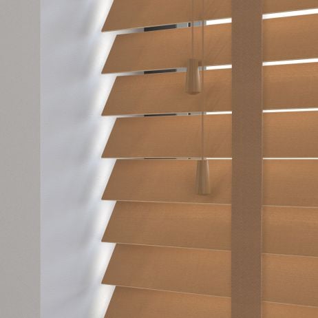 Sunwood houten jaloezie met ladderband - beuken gemaakt van Hout in de kleur Medium Eiken