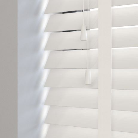 Sunwood PVC jaloezie met ladderband - Roomwit nerf gemaakt van PVC in de kleur Neutraal / Beige