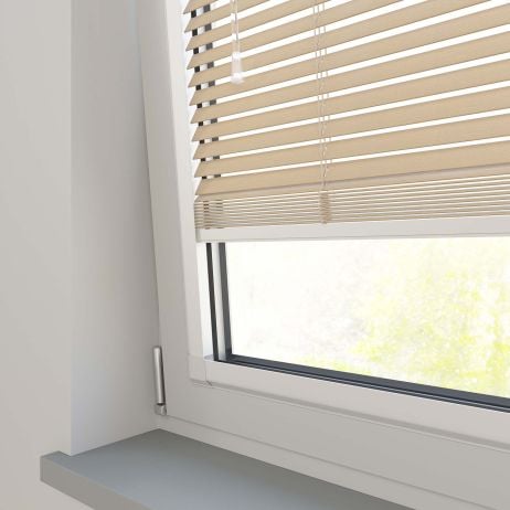 Perfect fit - Sunwood houten jaloezie - vuren gemaakt van Hout in de kleur Bruin