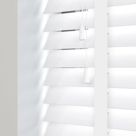 Sunwood PVC jaloezie met ladderband - parelwit gemaakt van PVC in de kleur Wit
