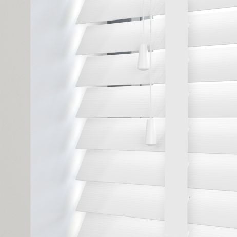 Sunwood PVC jaloezie met ladderband - parelwit nerf gemaakt van PVC in de kleur Wit