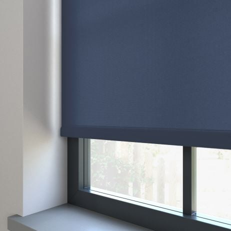 Rolgordijn - Splash midnight gemaakt van Polyester in de kleur Blauw