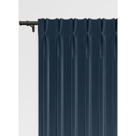 Bahrein gordijn - Blauw met dubbele plooi