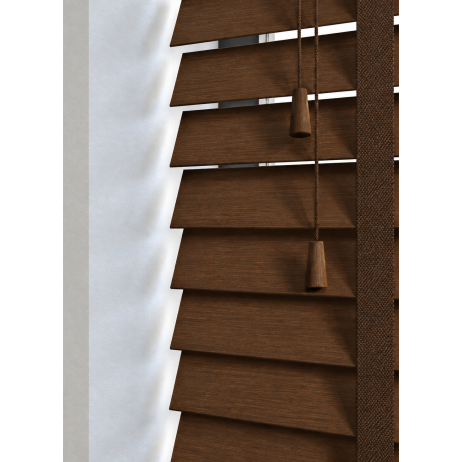 Timberlux bamboe jaloezie met ladderband - Kastanje