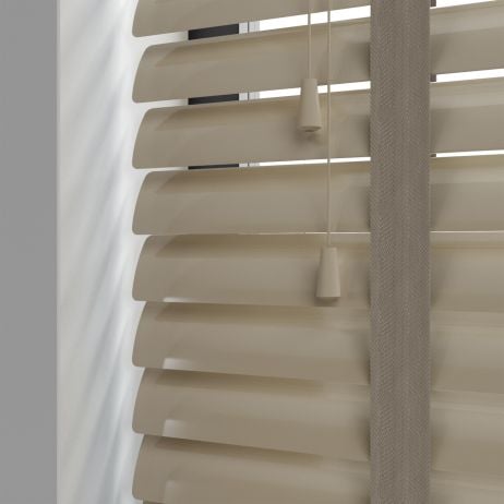 Aluminium jaloezie met ladderband - Beige gemaakt van Aluminium in de kleur Neutraal / Beige