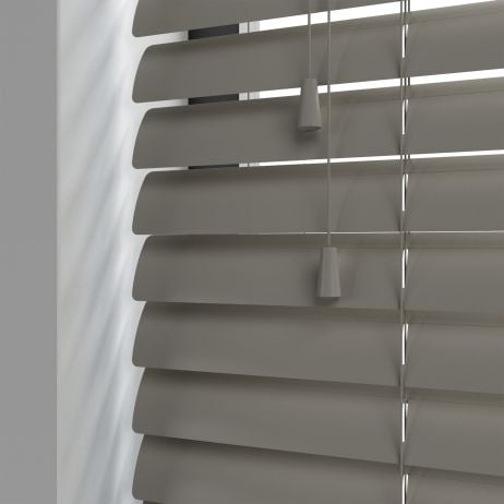 Aluminium jaloezie met koord - Grijs Mat gemaakt van Aluminium in de kleur Grijs/Zilver