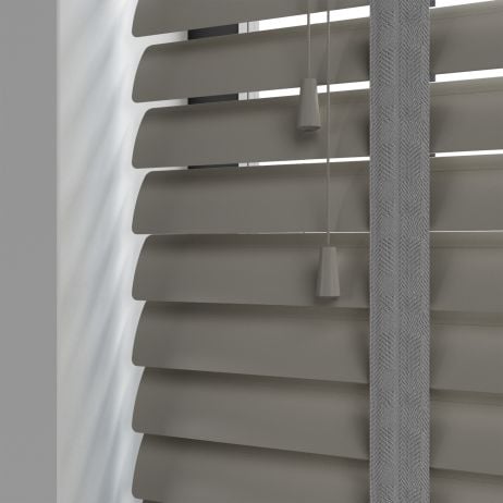 Aluminium jaloezie met ladderband - Grijs Mat gemaakt van Aluminium in de kleur Grijs/Zilver