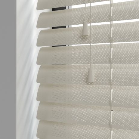 Aluminium jaloezie met koord - Dauw gemaakt van Aluminium in de kleur Neutraal / Beige