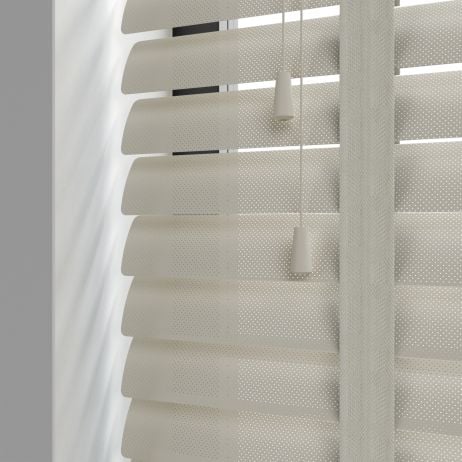 Aluminium jaloezie met ladderband - Dauw Perf gemaakt van Aluminium in de kleur Wit