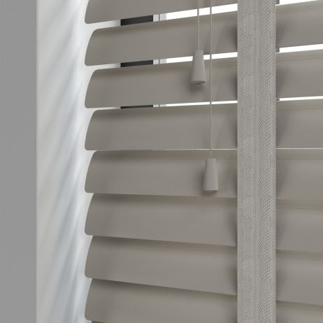 Aluminium jaloezie met ladderband - Licht Grijs Mat gemaakt van Aluminium in de kleur Grijs/Zilver