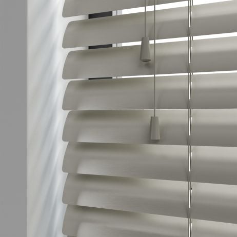 Aluminium jaloezie met koord - Zilver Metalic gemaakt van Aluminium in de kleur Grijs/Zilver