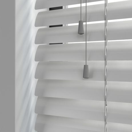 Aluminium jaloezie met koord - Glimmend Zilver gemaakt van Aluminium in de kleur Grijs/Zilver