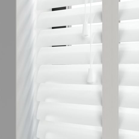 Aluminium jaloezie met ladderband - Wit gemaakt van Aluminium in de kleur Wit