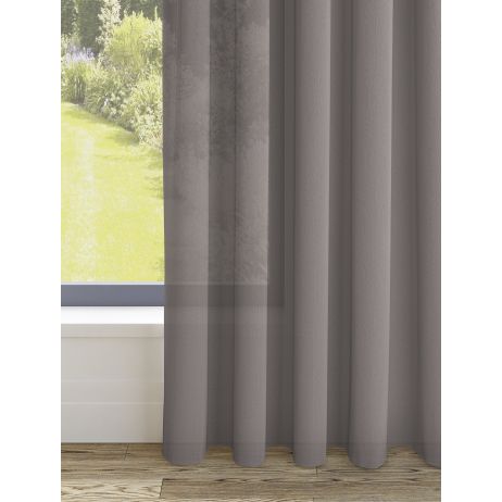 Antigua gordijn - Linnen met Driedubbele plooi gemaakt van Polyester in de kleur Neutraal / Beige