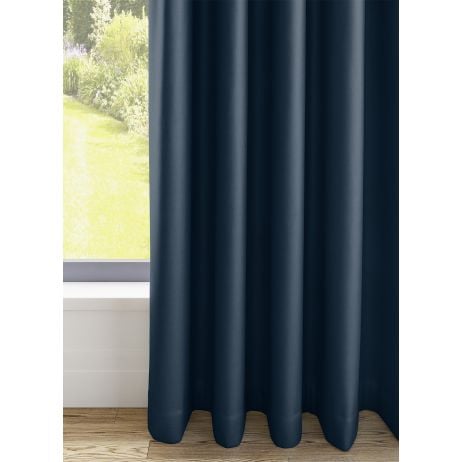 Bahrein gordijn - Blauw met dubbele plooi