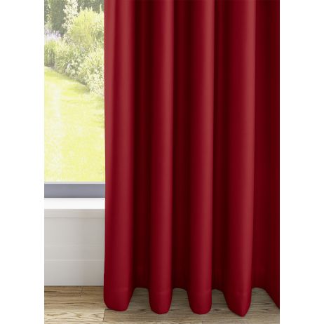 Bahrein ringgordijn - Rood met ringen gemaakt van Polyester in de kleur Rood