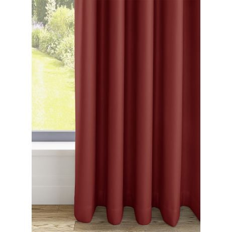 Bahrein gordijn - Terracotta met enkele plooi