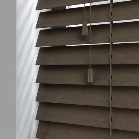 Bamboe jaloezie met koord - Taupe gemaakt van Bamboe in de kleur Grijs/Zilver