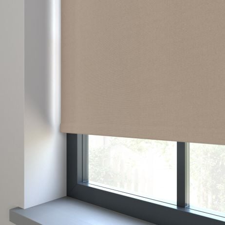 Elektrisch Rolgordijn - Bella donker zand gemaakt van Polyester in de kleur Bruin