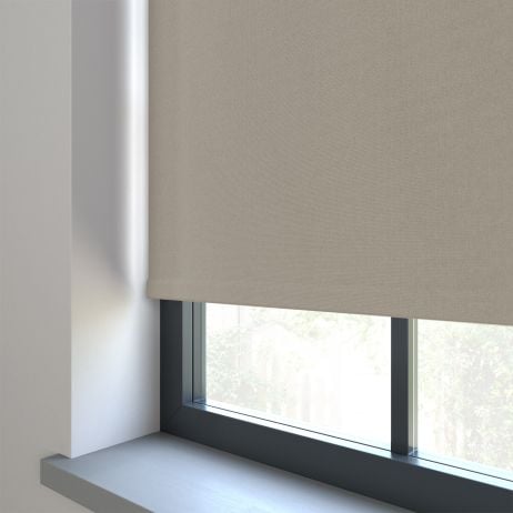 Elektrisch Rolgordijn - Bella taupe gemaakt van Polyester in de kleur Grijs/Zilver