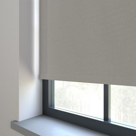 Elektrisch Rolgordijn - Bella grijs gemÃªleerd gemaakt van Polyester in de kleur Grijs/Zilver