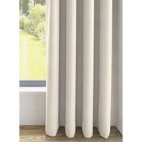Fiji gordijn - CrÃ©me met Driedubbele plooi gemaakt van Polyester in de kleur Neutraal / Beige