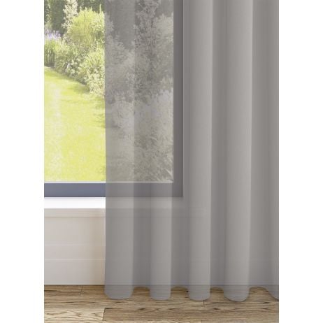 Grenada gordijn - Oester met dubbele plooi gemaakt van Polyester in de kleur Neutraal / Beige