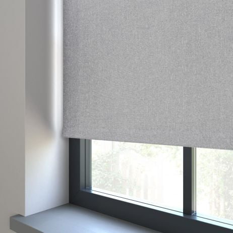 Rolgordijn - Hanson licht blauw gemaakt van Polyester in de kleur Grijs/Zilver