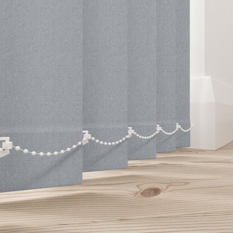 Verticale lamellen - Henlow donker blauw gemaakt van Polyester in de kleur Grijs/Zilver