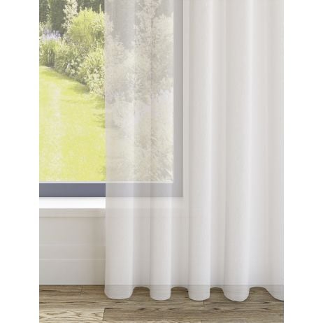 Java gordijn - Ecru met Driedubbele plooi gemaakt van Polyester in de kleur Neutraal / Beige