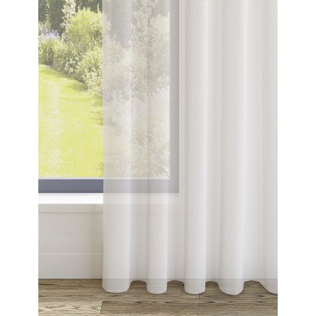 Java gordijn - Ecru met Wave plooi gemaakt van Polyester in de kleur Neutraal / Beige