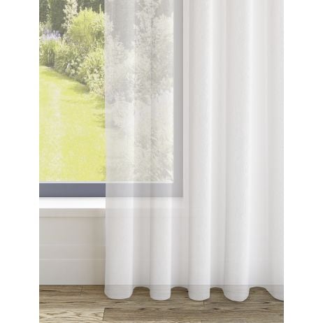 Java ringgordijn - Wit met ringen gemaakt van Polyester in de kleur Wit