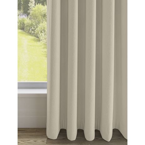 Lipalu gordijn - Ecru met enkele plooi gemaakt van Linnen in de kleur Neutraal / Beige