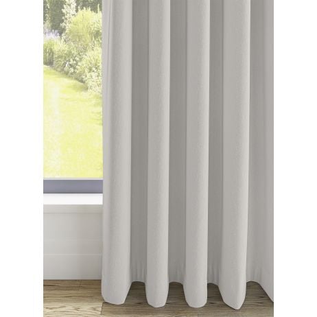 Lipalu ringgordijn - Vlas met ringen gemaakt van Polyester in de kleur Neutraal / Beige