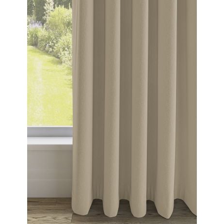 Lipalu gordijn - Zand met Driedubbele plooi gemaakt van Polyester in de kleur Neutraal / Beige