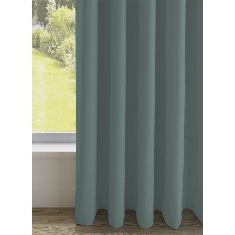 Niue ringgordijn - Groen met ringen gemaakt van Polyester in de kleur Blauw