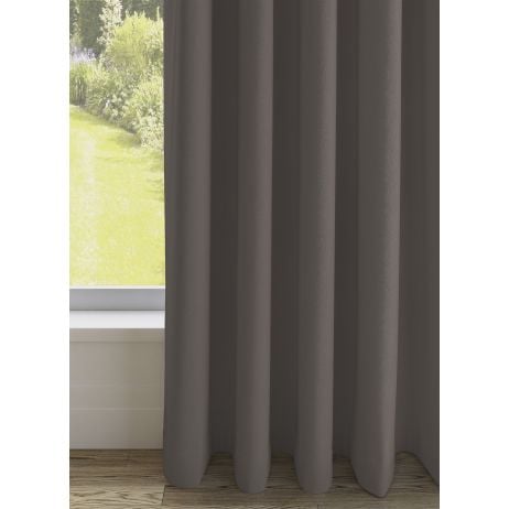 Fiji gordijn - Taupe met Wave plooi gemaakt van Polyester in de kleur Bruin