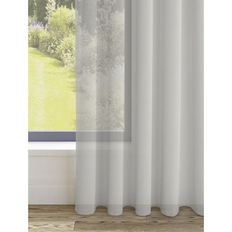 Rocco gordijn - Ecru met Driedubbele plooi gemaakt van Polyester in de kleur Neutraal / Beige