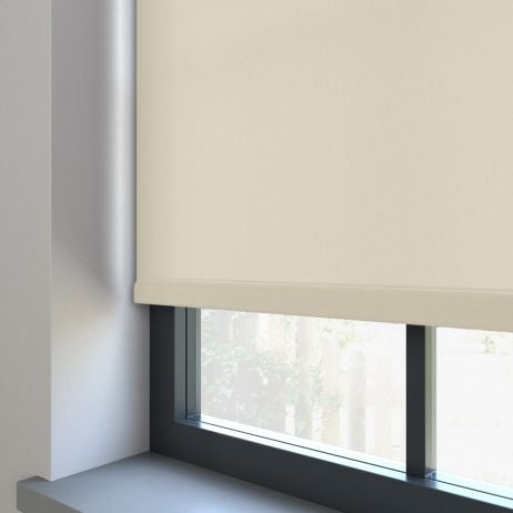 Elektrisch Rolgordijn - Splash roomboter gemaakt van Polyester in de kleur Neutraal / Beige