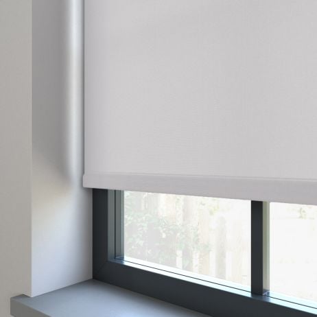 Elektrisch Rolgordijn - Splash canvas gemaakt van Polyester in de kleur Grijs/Zilver