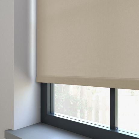 Elektrisch Rolgordijn - Splash donker beige gemaakt van Polyester in de kleur Bruin