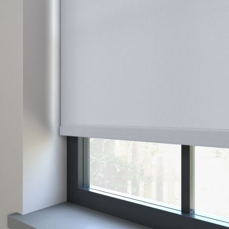 Elektrisch Rolgordijn - Splash mineraal gemaakt van Polyester in de kleur Grijs/Zilver