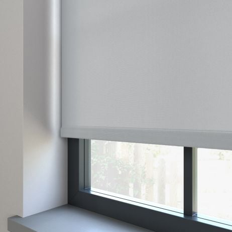 Elektrisch Rolgordijn - Splash licht grijs gemaakt van Polyester in de kleur Grijs/Zilver