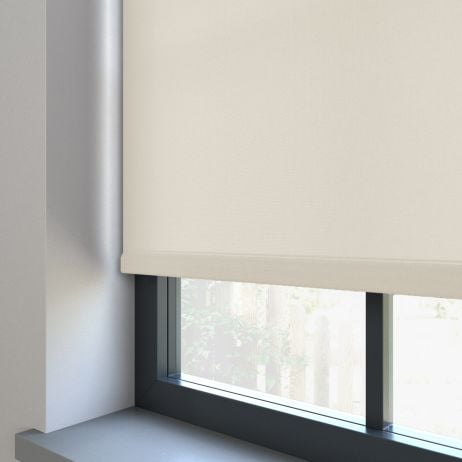 Elektrisch Rolgordijn - Splash roomwit gemaakt van Polyester in de kleur Neutraal / Beige