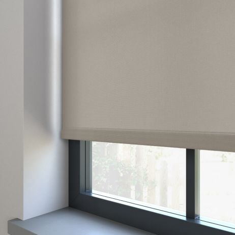 Elektrisch Rolgordijn - Splash taupe gemaakt van Polyester in de kleur Grijs/Zilver